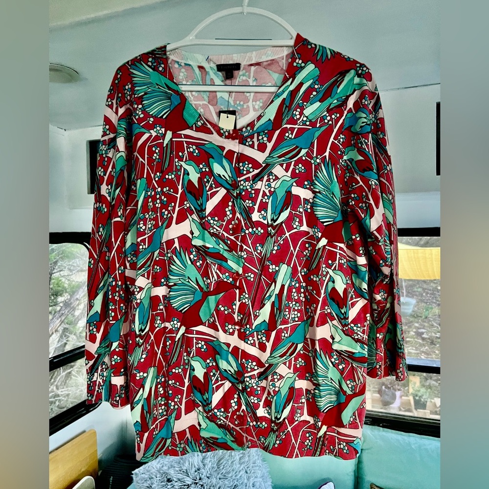 NWTs!!! Talbots Hawaiian Inspired Cardigan (size: XL)